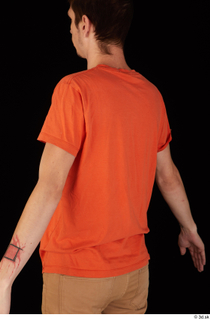 Falcon White casual orange t shirt upper body 0005.jpg